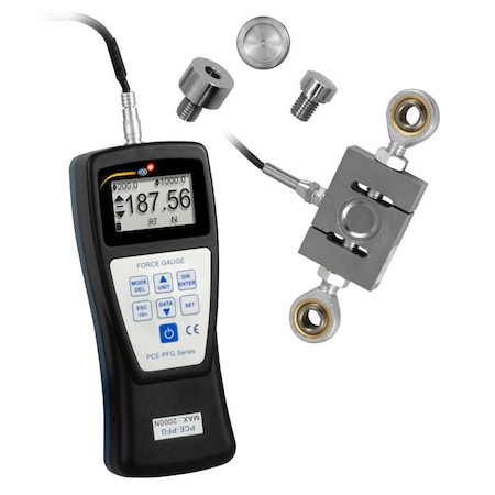 Pce Instruments Force Gauge, 0 to 2000 N PCE-PFG 2K
